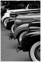 Classic car show. Vancouver, British Columbia, Canada ( black and white)