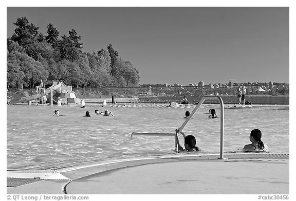 Swimming pool, Stanley Park. Vancouver, British Columbia, Canada (black and white)
