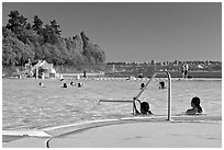 Swimming pool, Stanley Park. Vancouver, British Columbia, Canada ( black and white)
