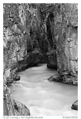 Tokkum Creek at the entrance of narrows of Marble Canyon. Kootenay National Park, Canadian Rockies, British Columbia, Canada
