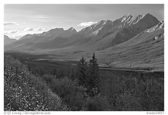 Kootenay Valley and Mitchell Range, from Kootenay Valley viewpoint, late afternoon. Kootenay National Park, Canadian Rockies, British Columbia, Canada