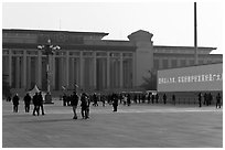 National Museum of China, Tiananmen Square. Beijing, China ( black and white)