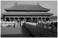 Palace of Heavenly Purity, Forbidden City. Beijing, China ( black and white)
