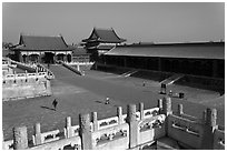 Outer Court, imperial palace, Forbidden City. Beijing, China (black and white)