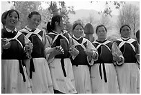 Naxi women. Baisha, Yunnan, China ( black and white)