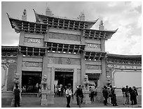 Mansion of Prince Mu. Lijiang, Yunnan, China ( black and white)