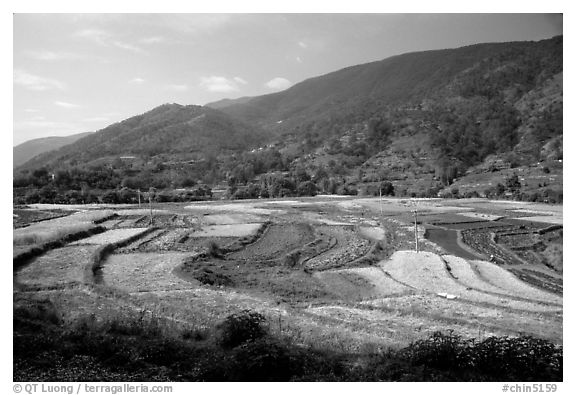 Fields on the road between Lijiang and Panzhihua.