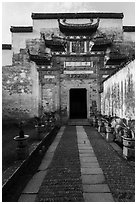 Lexu Hall. Hongcun Village, Anhui, China ( black and white)