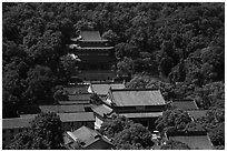Jingci Temple on Nanping Hill. Hangzhou, China ( black and white)