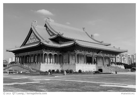 National Concert Hall on Chiang Kai-shek memorial grounds. Taipei, Taiwan