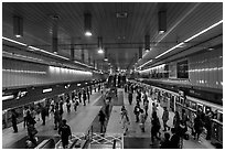 MRT station. Taipei, Taiwan (black and white)