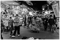 Shilin Night Market. Taipei, Taiwan ( black and white)