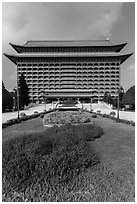 Yuanshan Grand Hotel, in Chinese classical style. Taipei, Taiwan (black and white)