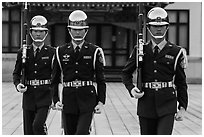 Republic of China Military guards,. Taipei, Taiwan ( black and white)