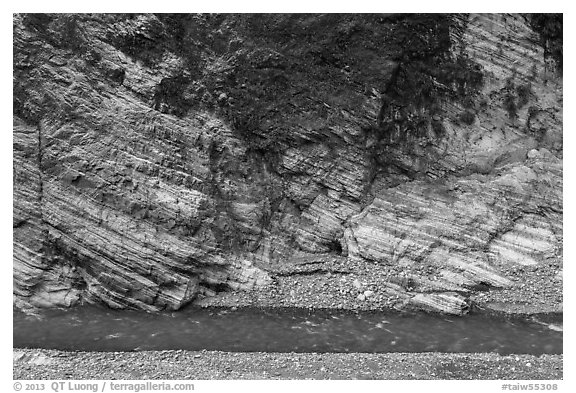 Marble cliff and Liwu River, Taroko Gorge. Taroko National Park, Taiwan