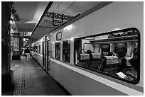Train, Hualien Station. Taiwan ( black and white)
