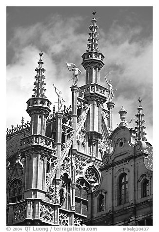 Black and White Picture/Photo: Roof of King's house, Grand Place ...