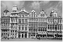 Baroque Guild houses, Grand Place. Brussels, Belgium ( black and white)