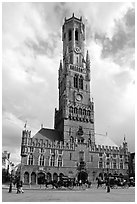 Hallen and Belfort. Bruges, Belgium ( black and white)