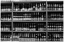 Beer bottles. Bruges, Belgium ( black and white)