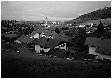 View of Nesselwang. Bavaria, Germany ( black and white)