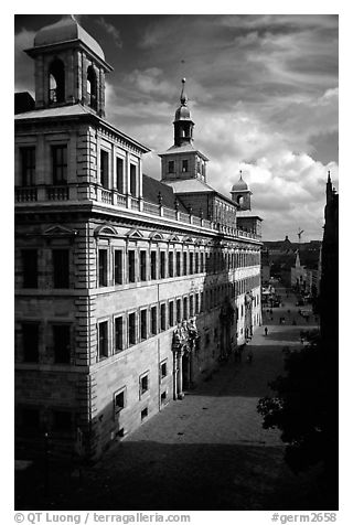 Rathaus (city hall). Nurnberg, Bavaria, Germany (black and white)