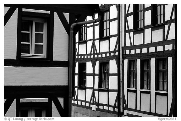 Timbered houses. Nurnberg, Bavaria, Germany