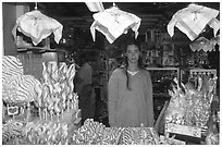 Candy store featuring local specialties in Granna. Gotaland, Sweden ( black and white)