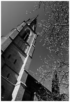 Cathedral in French gothic style, Uppsala. Uppland, Sweden (black and white)