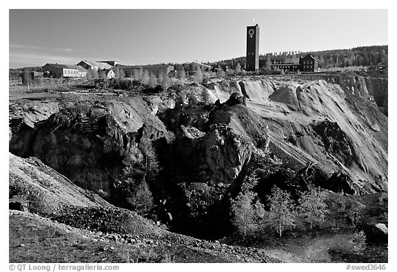 Copper mine pit Falu Koppargruva. Central Sweden