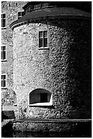 Tower of the Orebro slott, Orebro. Central Sweden ( black and white)