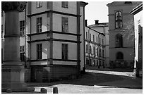 Streets of Gamla Stan, the island where the city began. Stockholm, Sweden ( black and white)