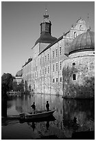 Renaissance castle Vadstena slott. Gotaland, Sweden ( black and white)