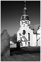 Church near Granna. Gotaland, Sweden ( black and white)
