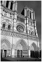 Notre Dame Cathedral, late afternoon. Paris, France ( black and white)