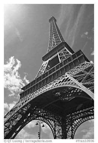 Eiffel tower seen from the base. Paris, France