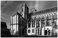 Saint-Etienne Cathedral. Bourges, Berry, France ( black and white)