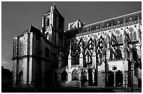 Bourges Cathedral before storm. Bourges, Berry, France ( black and white)