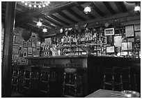 Inside a bar, Saint Malo. Brittany, France ( black and white)