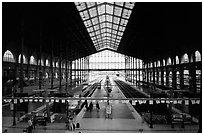 Gare du Nord train station. Paris, France ( black and white)