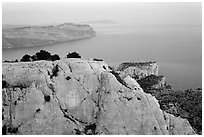 Near the Grande Candelle at dawn. Marseille, France ( black and white)