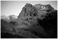 View from the Madone de Fenestre, Mercantour National Park. Maritime Alps, France ( black and white)