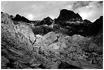 Mont Gelas in late fall, Mercantour National Park. Maritime Alps, France (black and white)