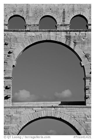 Arches detail, Pont du Gard. France