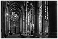 Transept, basilique St-Nazaire. Carcassonne, France (black and white)