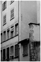 House facade. Grenoble, France ( black and white)