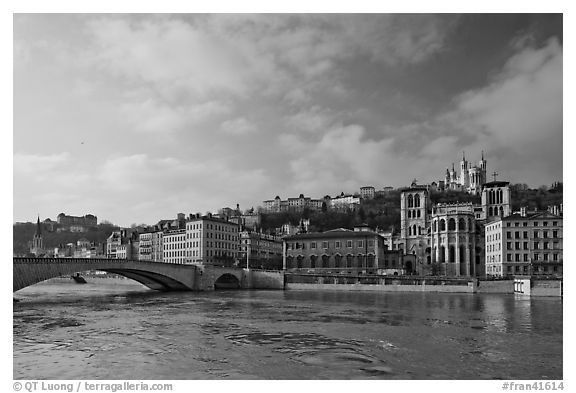 Saone River and Old Town. Lyon, France