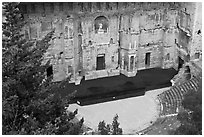 Roman Theater. Provence, France ( black and white)