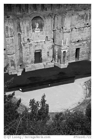 Ancient Roman Theatre, Orange. Provence, France (black and white)