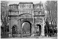 Roman arch, Orange. Provence, France ( black and white)